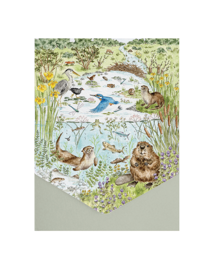 Nature Grußkarten-Set "Riverbank" von Wrendale Designs