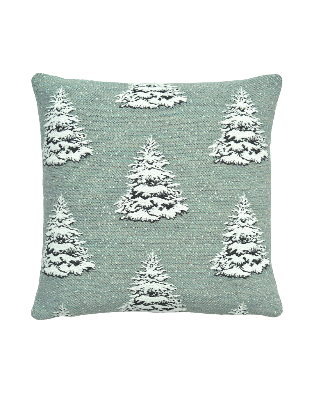 Kissenhülle Nordmänner 50 x 50 cm in blue fox von Sander mit winterlichem Allover-Muster.