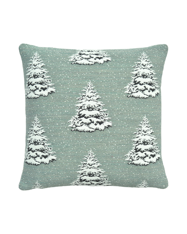 Kissenhülle Nordmänner 50 x 50 cm in blue fox von Sander mit winterlichem Allover-Muster.