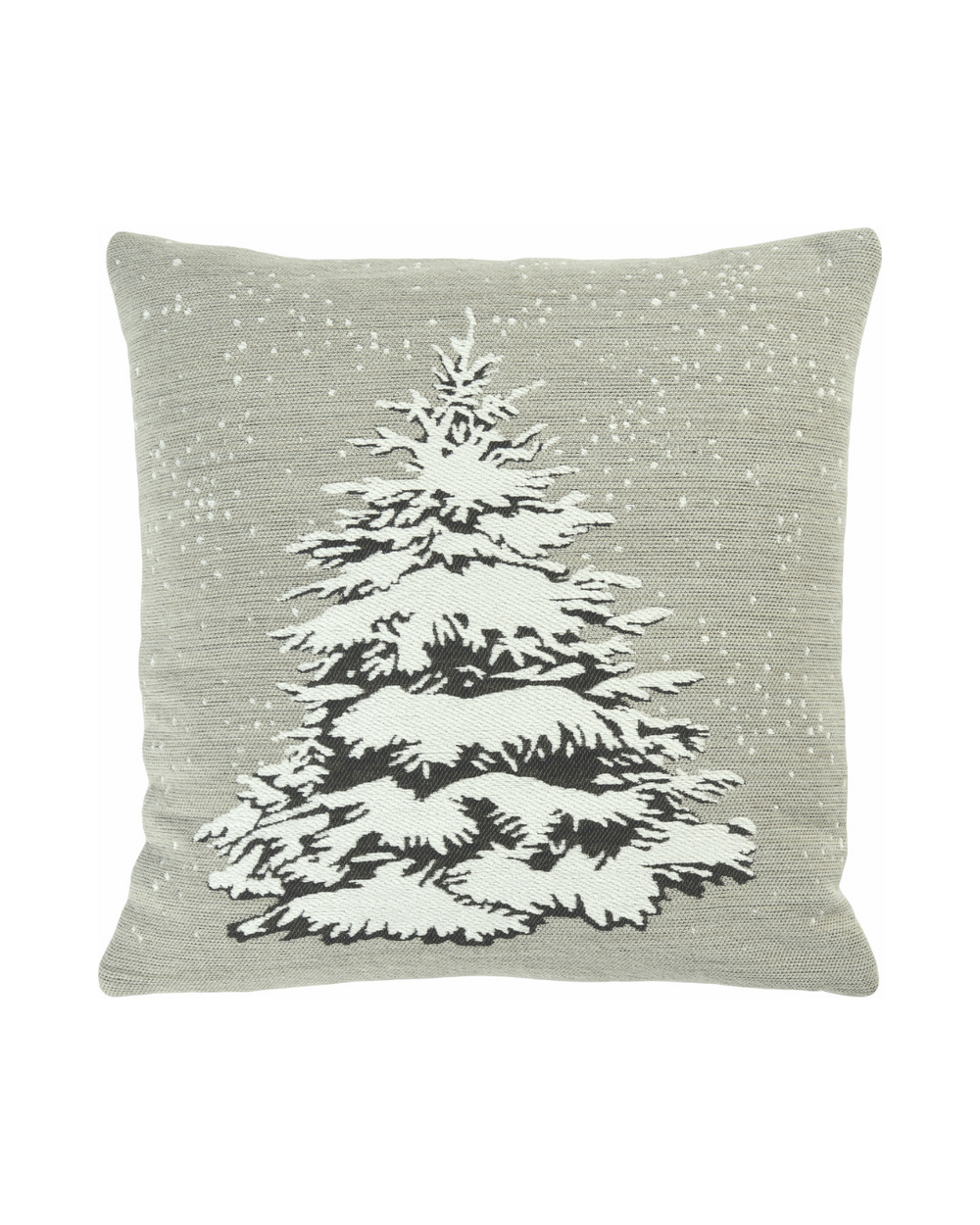 Kissenbezug Nordmann von Sander in Rock mit verschneitem Tannenbaum-Motiv