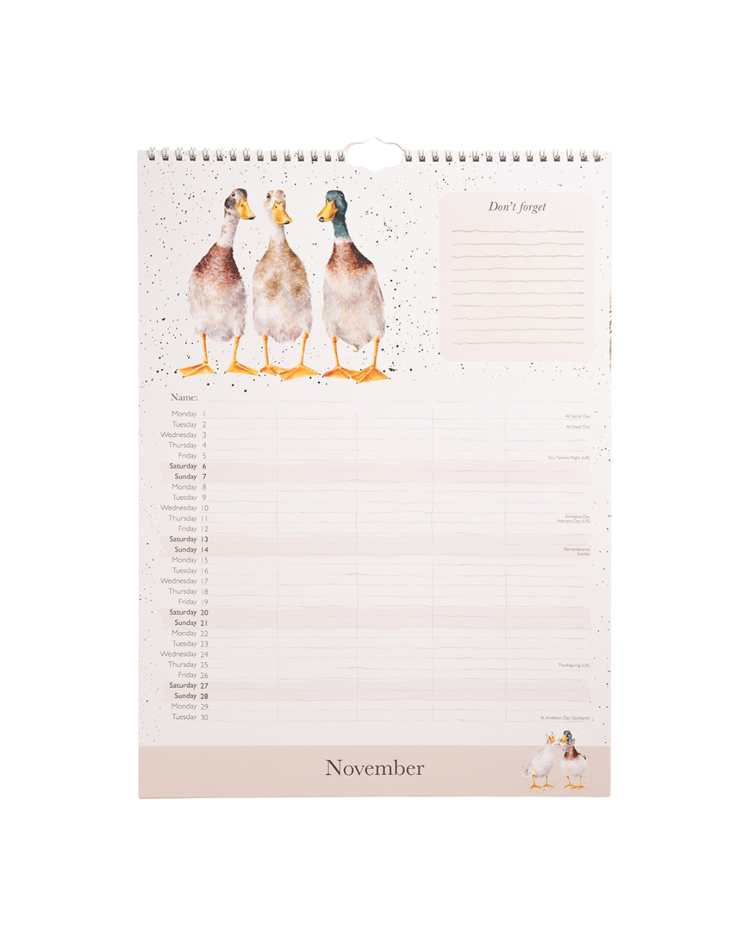 Familienkalender 2027 von Wrendale Designs