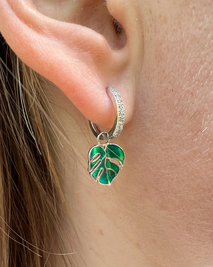 Ohrringe Monstera Blatt Creolen von Dottilove