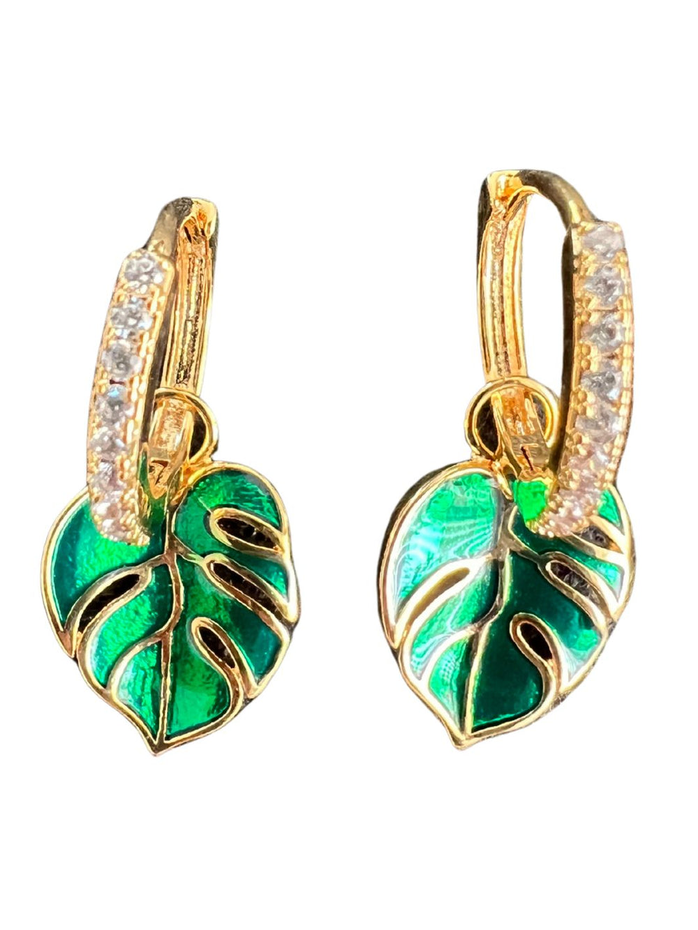Ohrringe Monstera Blatt gold von Dottilove