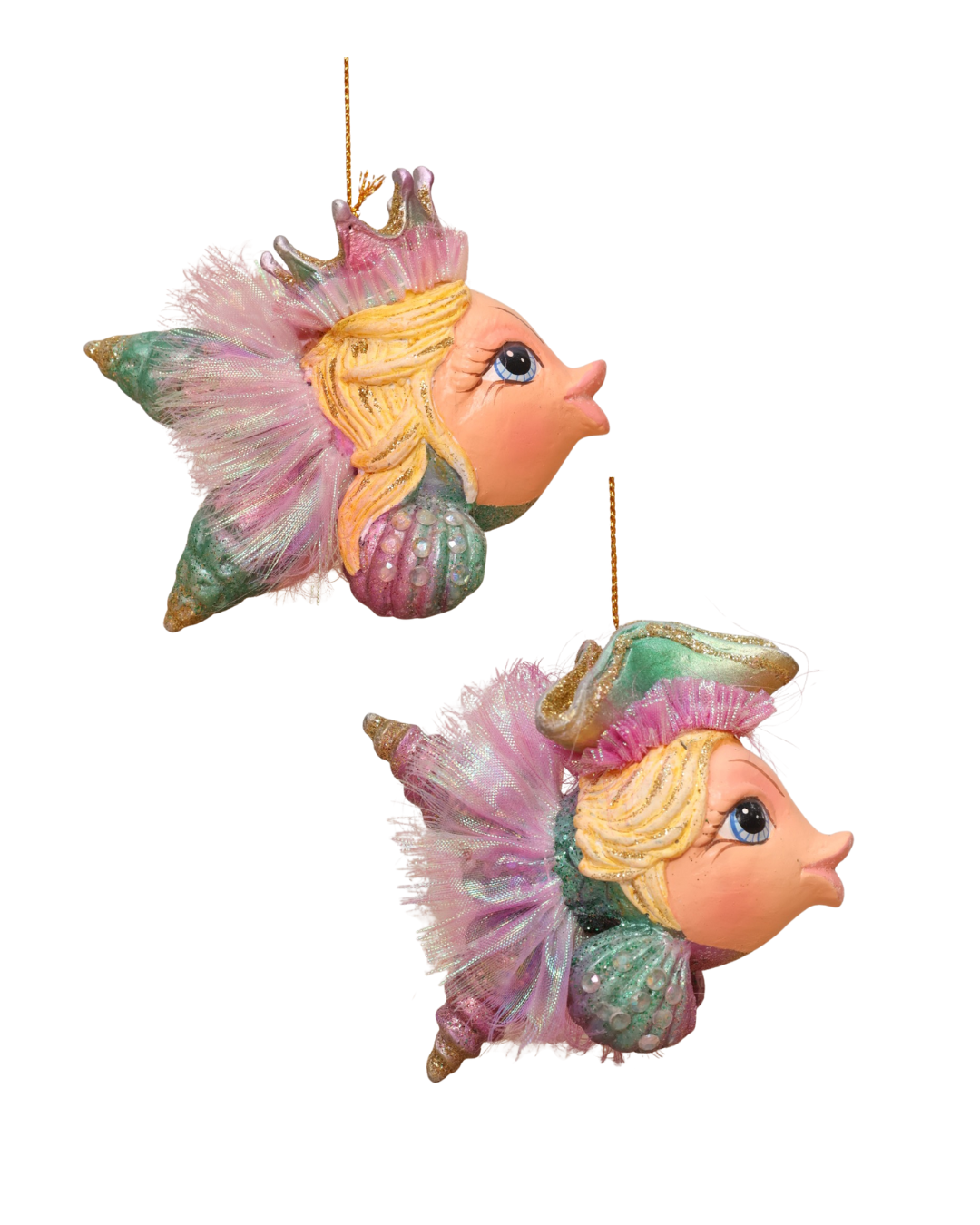 „Piratenschatz Fisch Ornament von Goodwill in Pastellfarben – Vorderansicht“