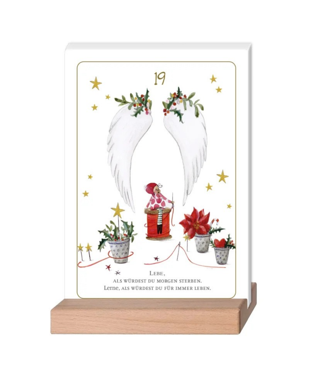 Postkarte 19 aus dem Weihnachtsengel Postkarten Adventskalender vom Grätz Verlag.
