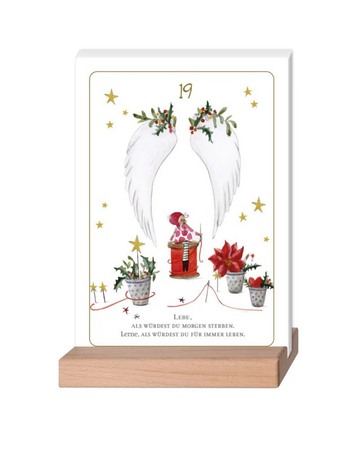 Postkarte 19 aus dem Weihnachtsengel Postkarten Adventskalender vom Grätz Verlag.