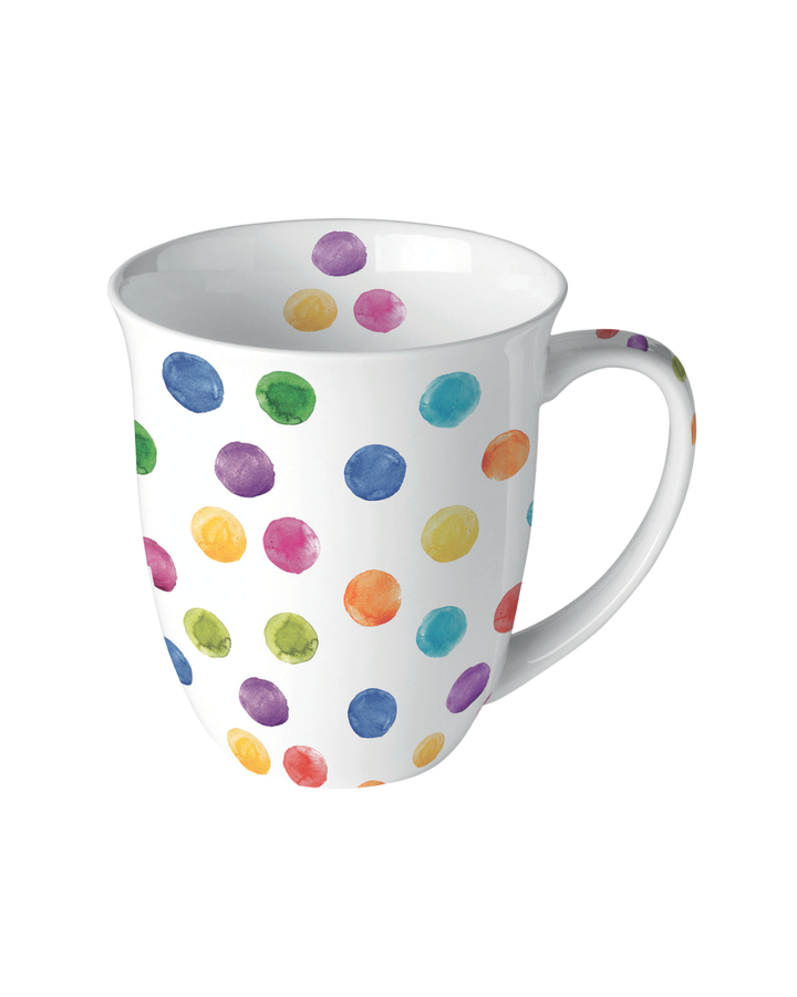 Tasse „Polka Dots“ von Ambiente mit bunten Punkten in Größe L