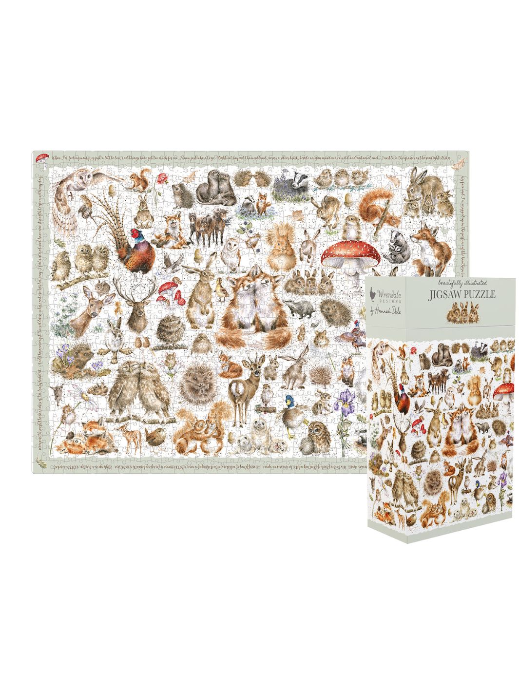 Puzzle mit Tieren des Waldes von Wrendale Designs