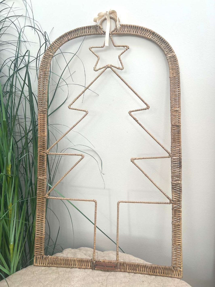 Wand-Dekoration Xmas Tree aus Rattan von Rivièra Maison