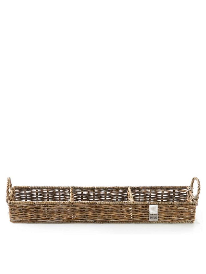 Rivièra Maison Rectangular Basket Korb zum Organisieren aus Rattan