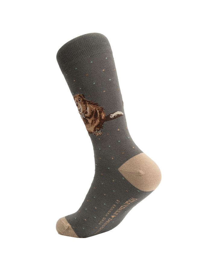 Biber Männersocken „Chester“ von Wrendale Designs komplett dargestellt