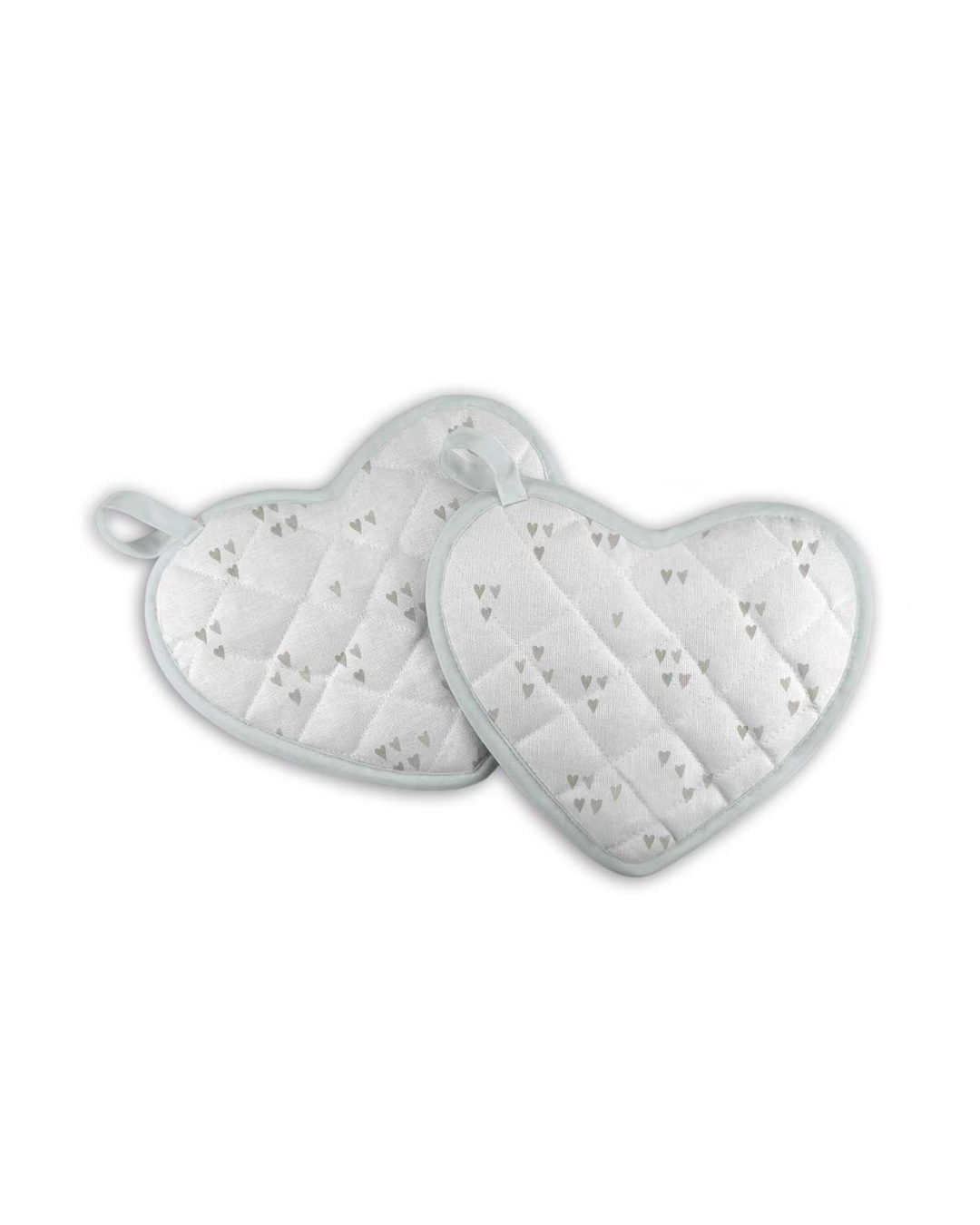 Rückseiten der Topflappen „Lucky Piglet“ von Maluu mit hellem Herzmuster