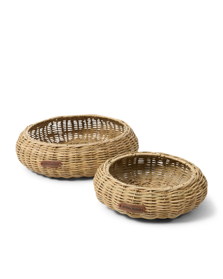 Rustic Rattan Tablett "Aurea Tray" von Rivièra Maison