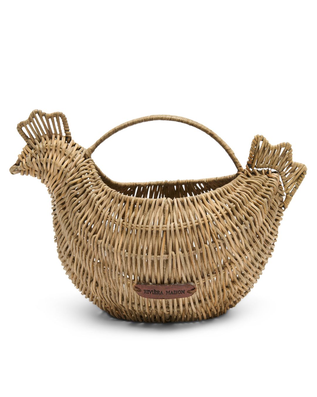 Rustic Rattan Hühner Körbchen von Rivièra Maison zum Einsammeln und Aufbewahren von Eiern .