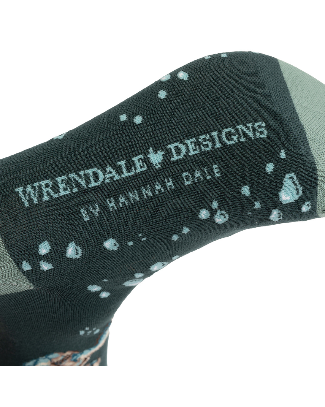 Unterseite der Schildkröten Socken mit Schriftzug Wrendale Designs by Hannah Dale