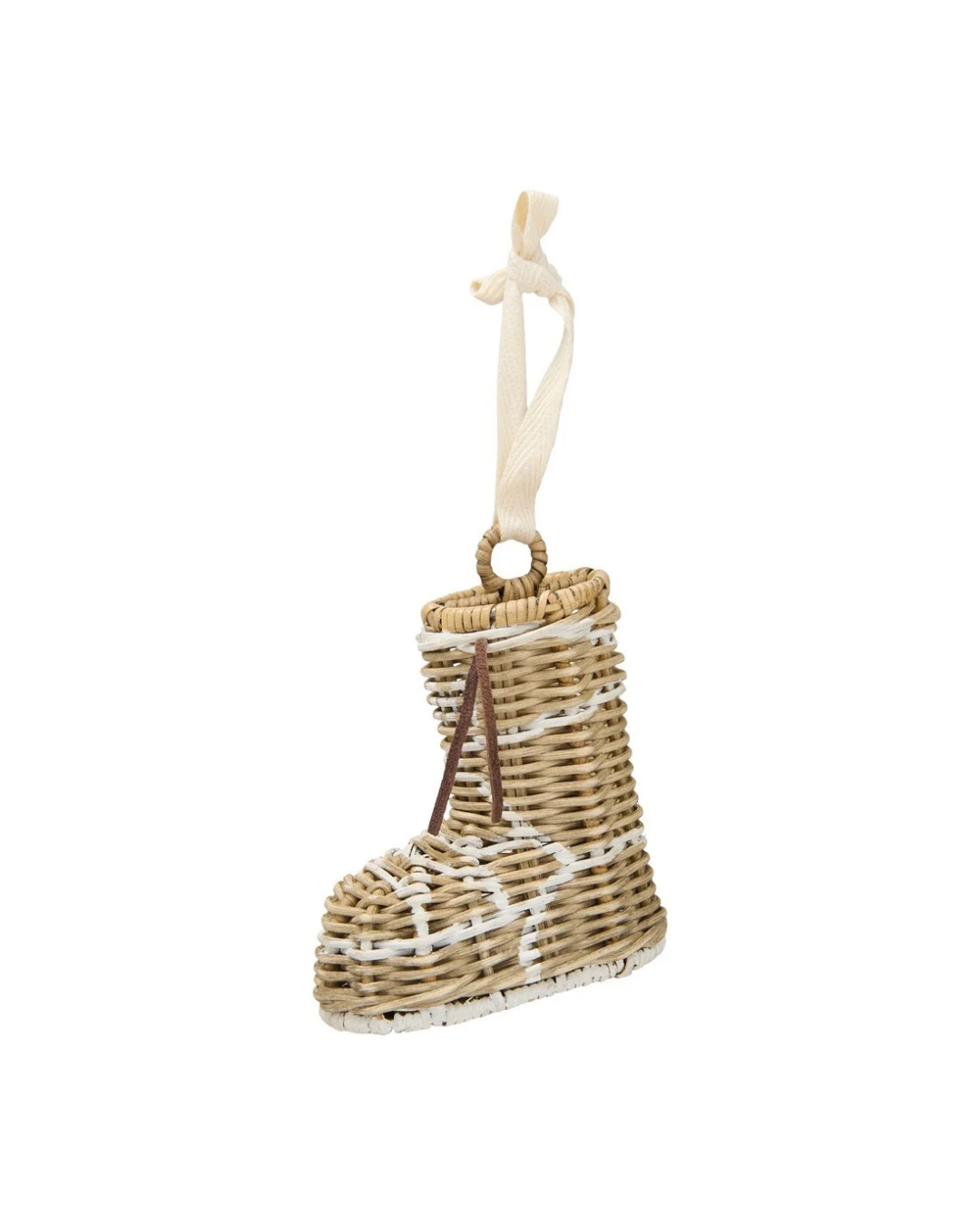 Weihnachtsbaumschmuck "Rustic Rattan Ski Boot Ornament" von Rivièra Maison