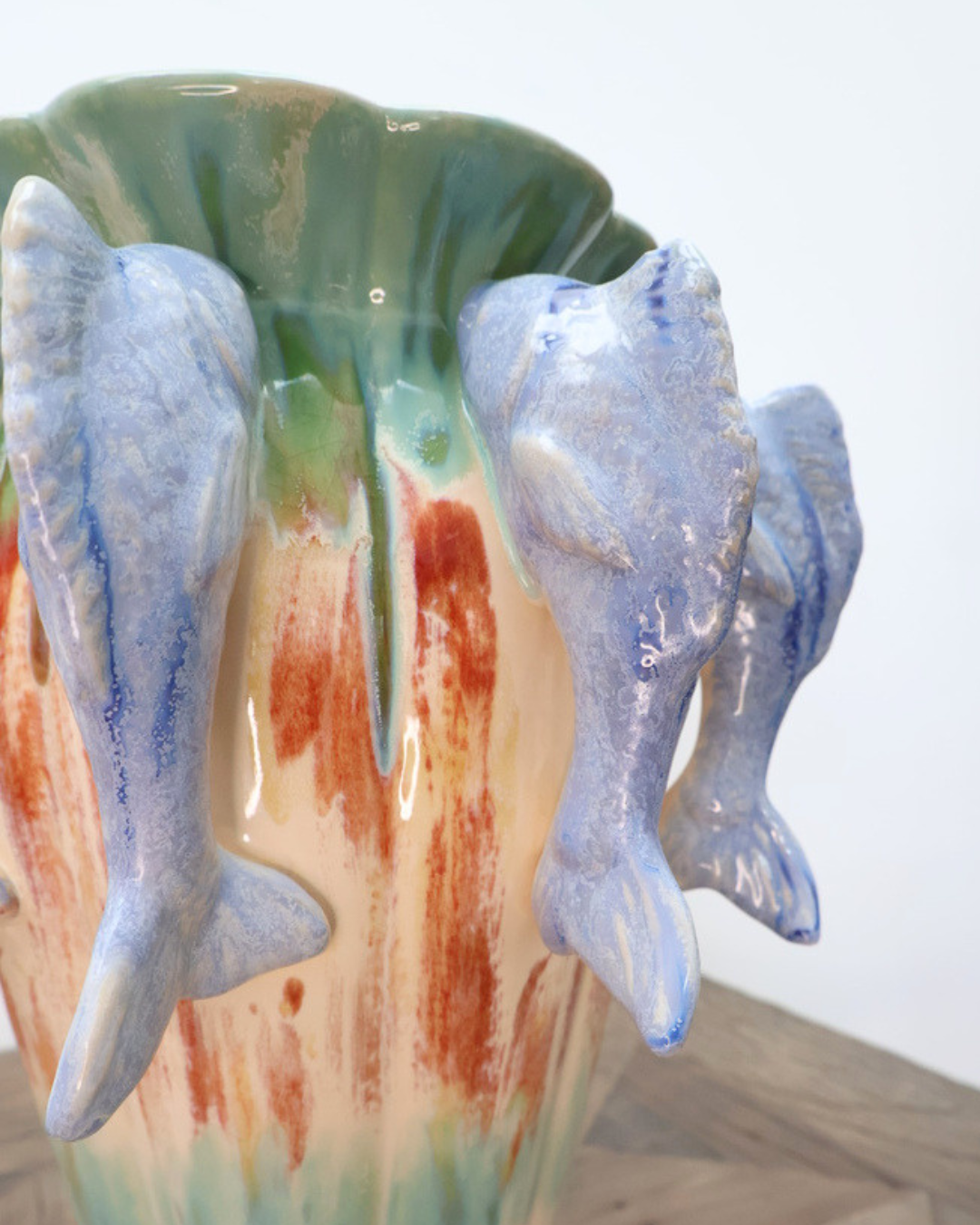 Blumenvase "Fische" von J. Kersten