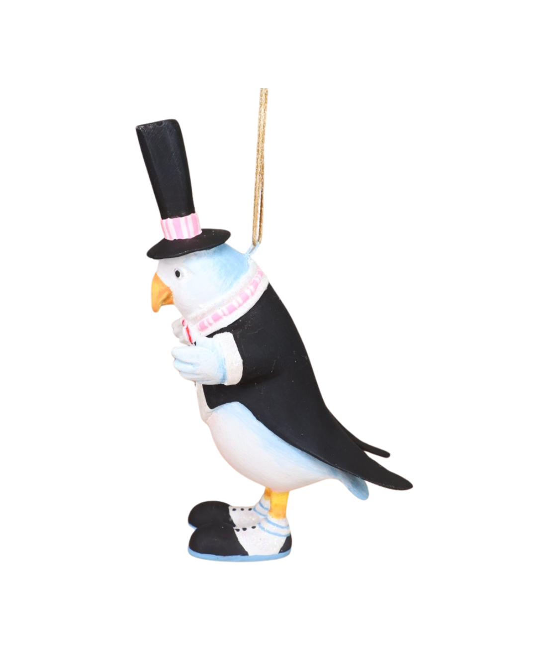 „Love Bird Groom von Patience Brewster – Vogelbräutigam mit Zylinder und Frack.“