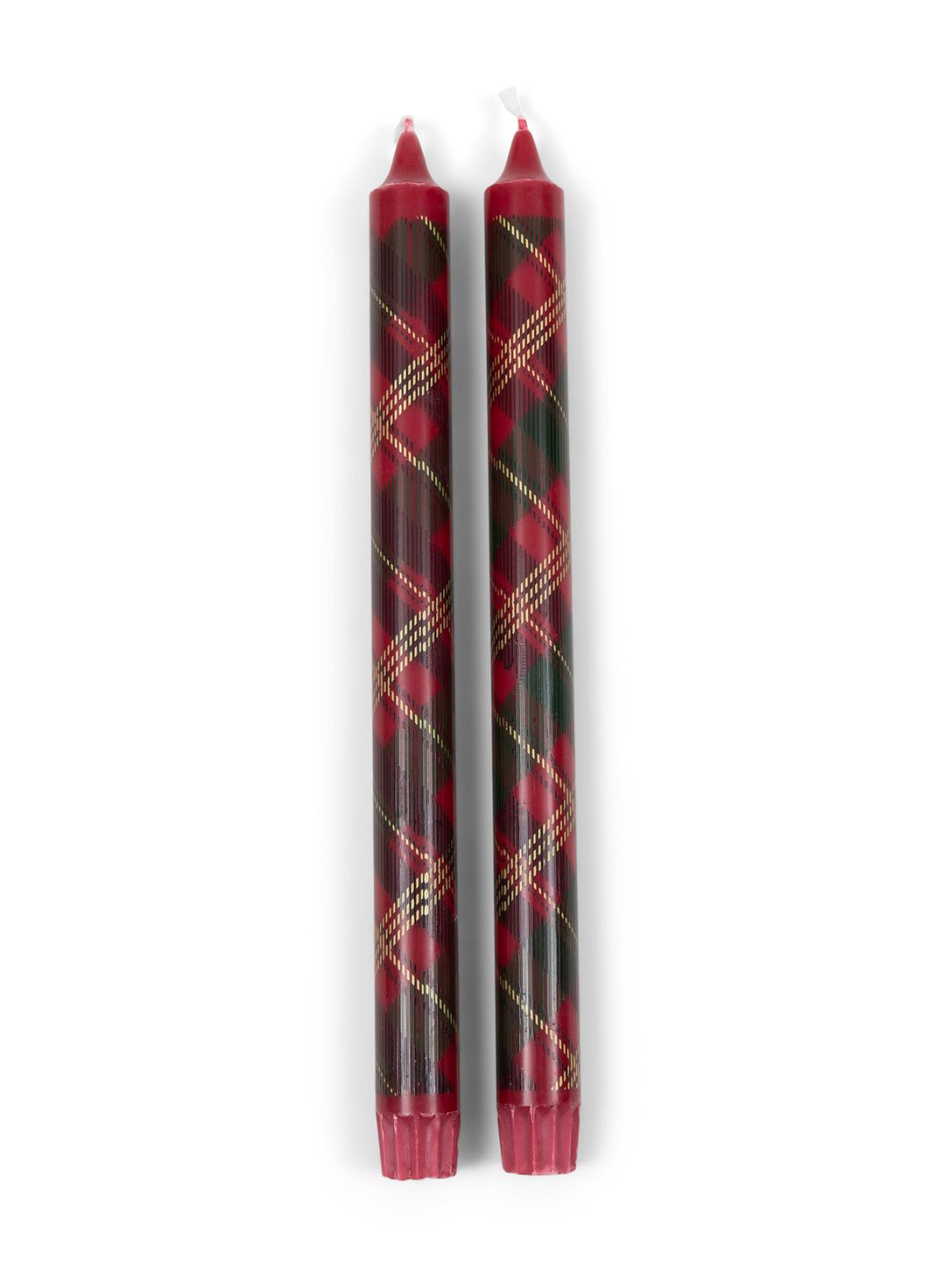 Stabkerzen mit schottischem Tartan-Muster für Weihnachten von Rivièra Maison.