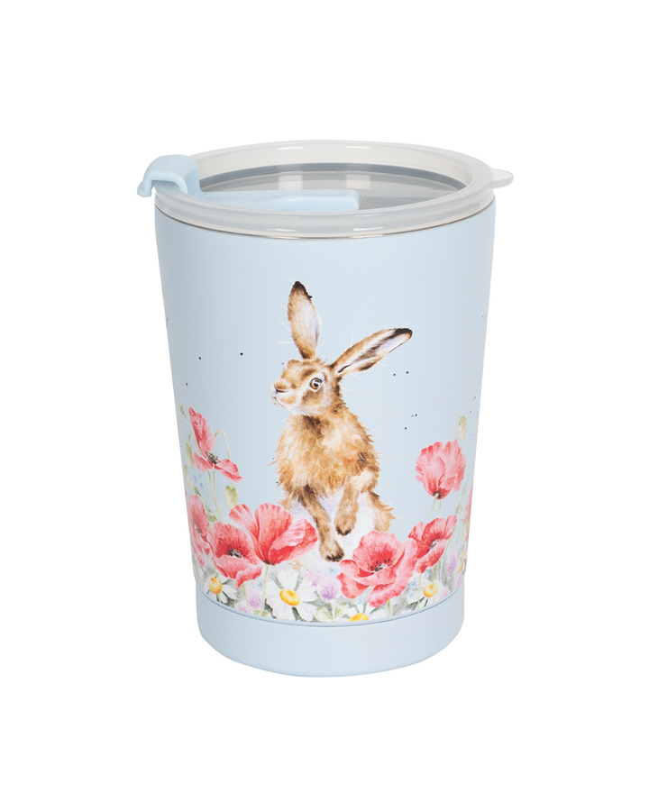 Hasen Thermosbecher To Go "Field of Flowers" von Wrendale Designs