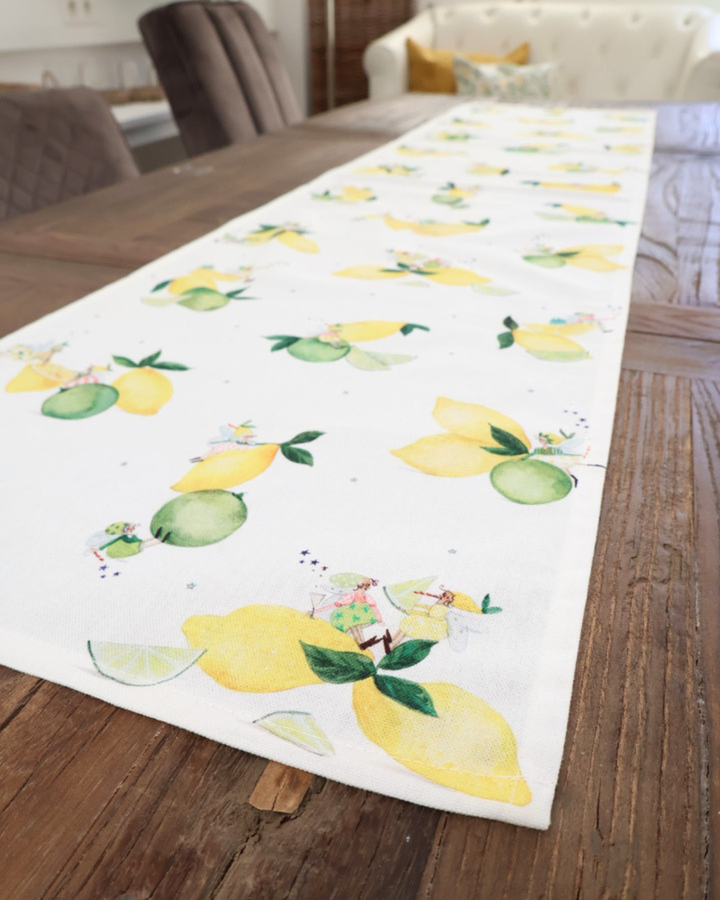 Zitronen Tischläufer "Fresh Lemons" vom Grätz Verlag