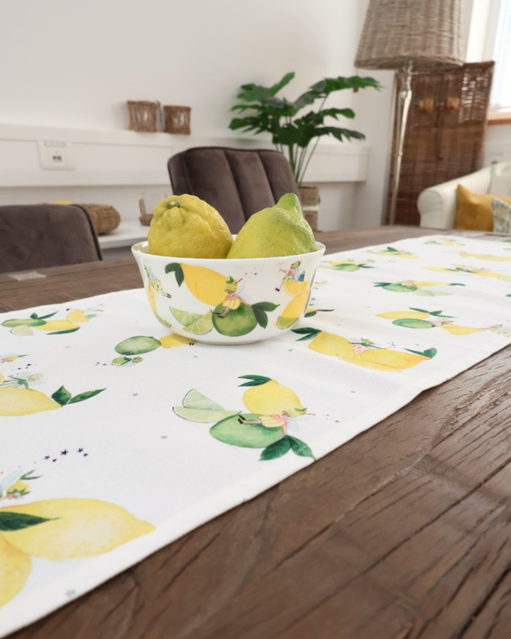 Zitronen Tischläufer "Fresh Lemons" vom Grätz Verlag