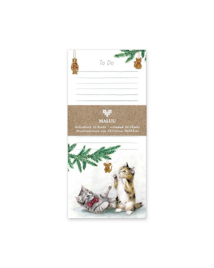 Katzen Notizblock "Christmas Cats" von Maluu