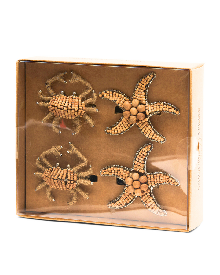 Papier-Verpackung der  Meerestier Serviettenringe Sealife von Rivièra Maison.