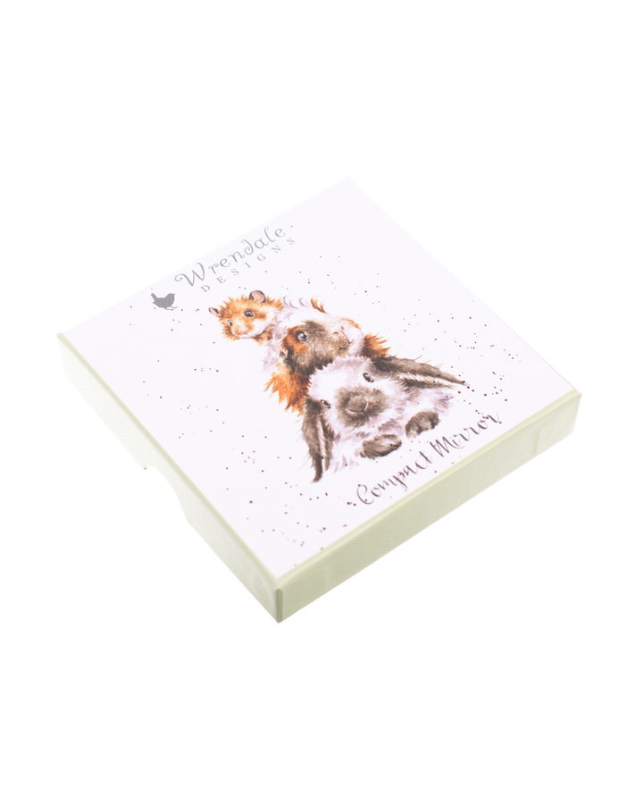 Nager Taschenspiegel "Piggy in the Middle" von Wrendale Designs