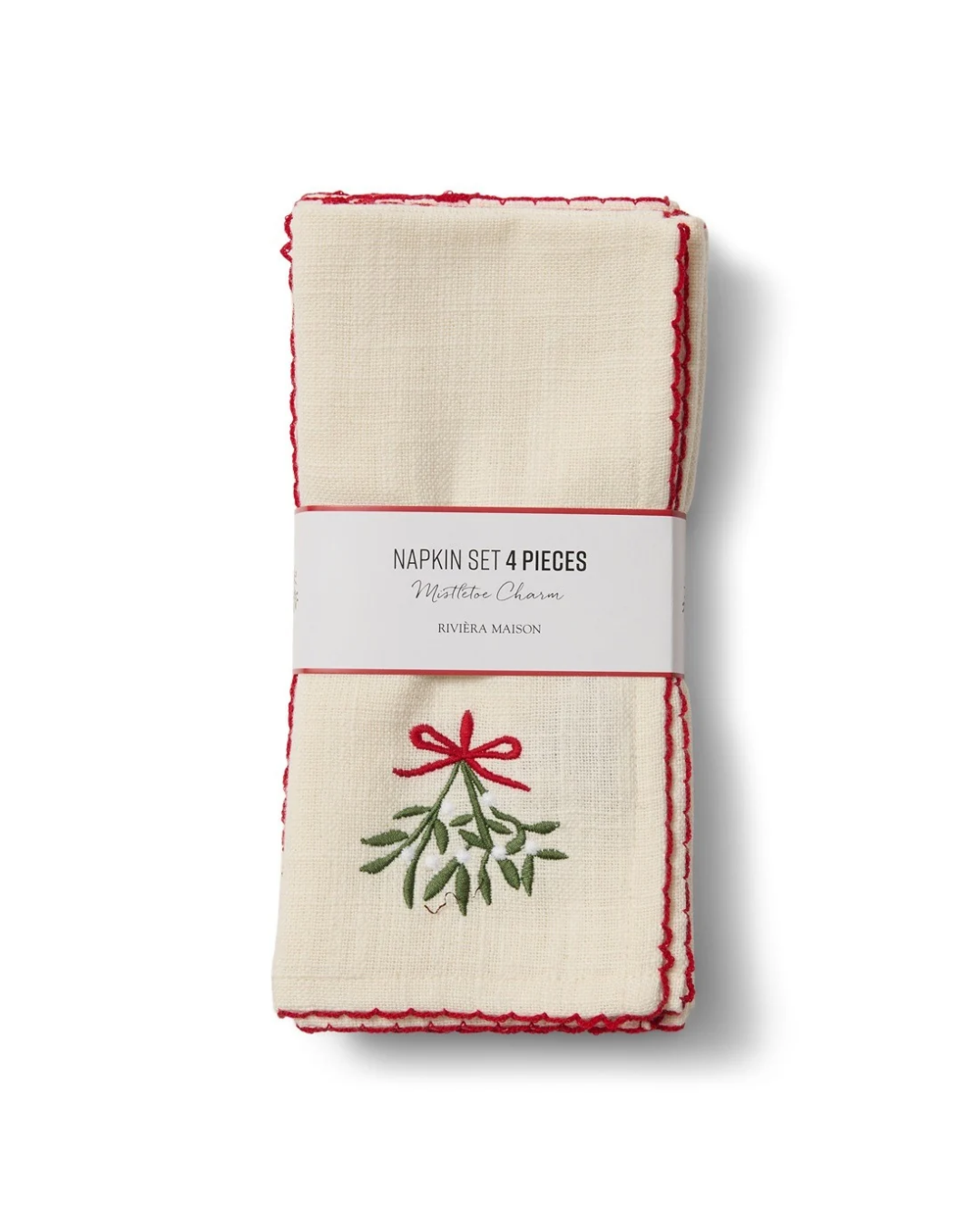 Stoffservietten "Mistletoe Charm" 4er-Set von Rivièra Maison