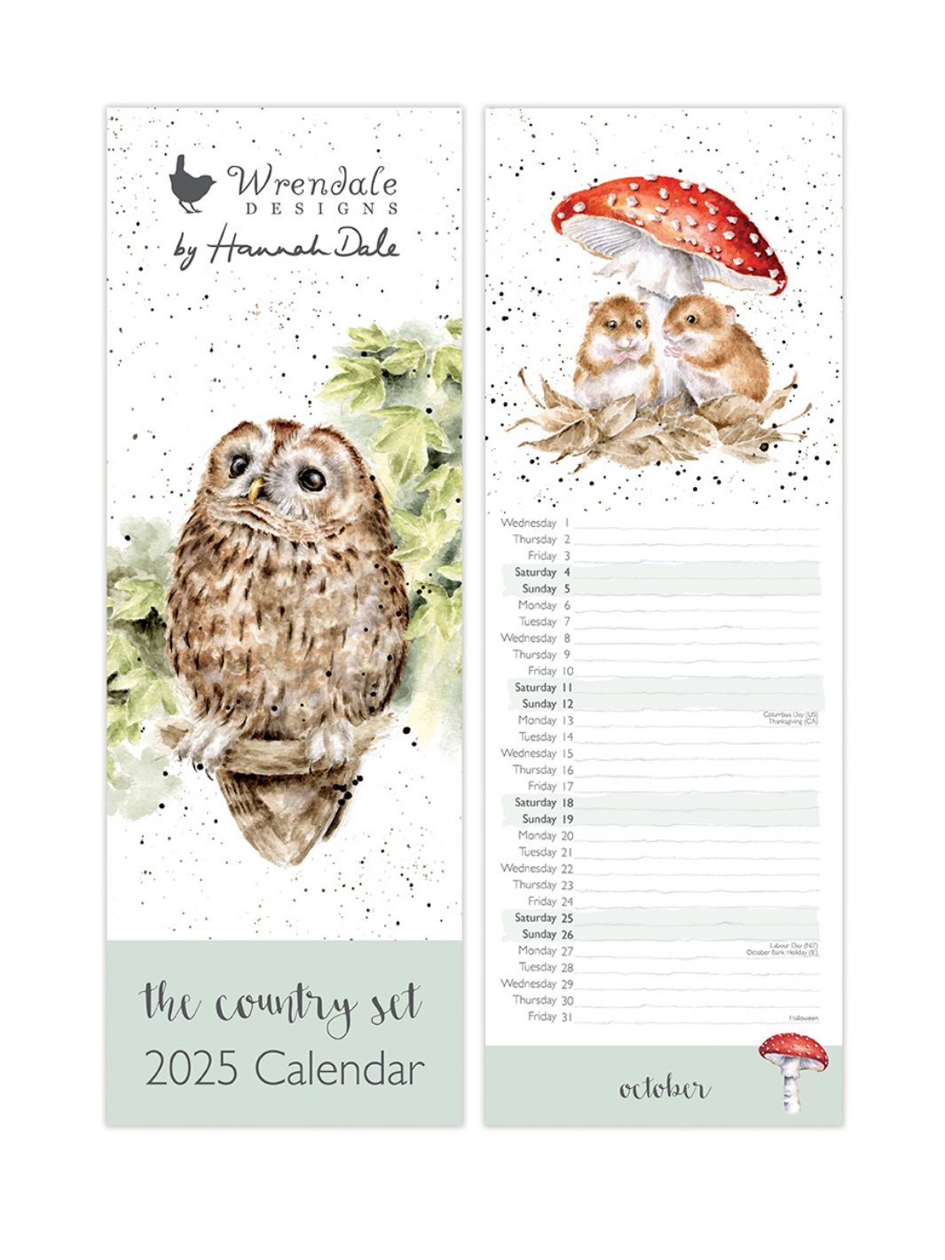 Wandkalender mit niedlichen Tier-Motiven von Wrendale Designs.