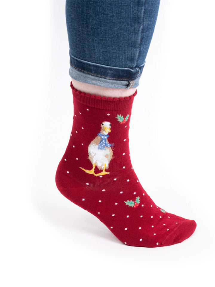 Weihnachtliche Enten Socken von Wrendale Designs