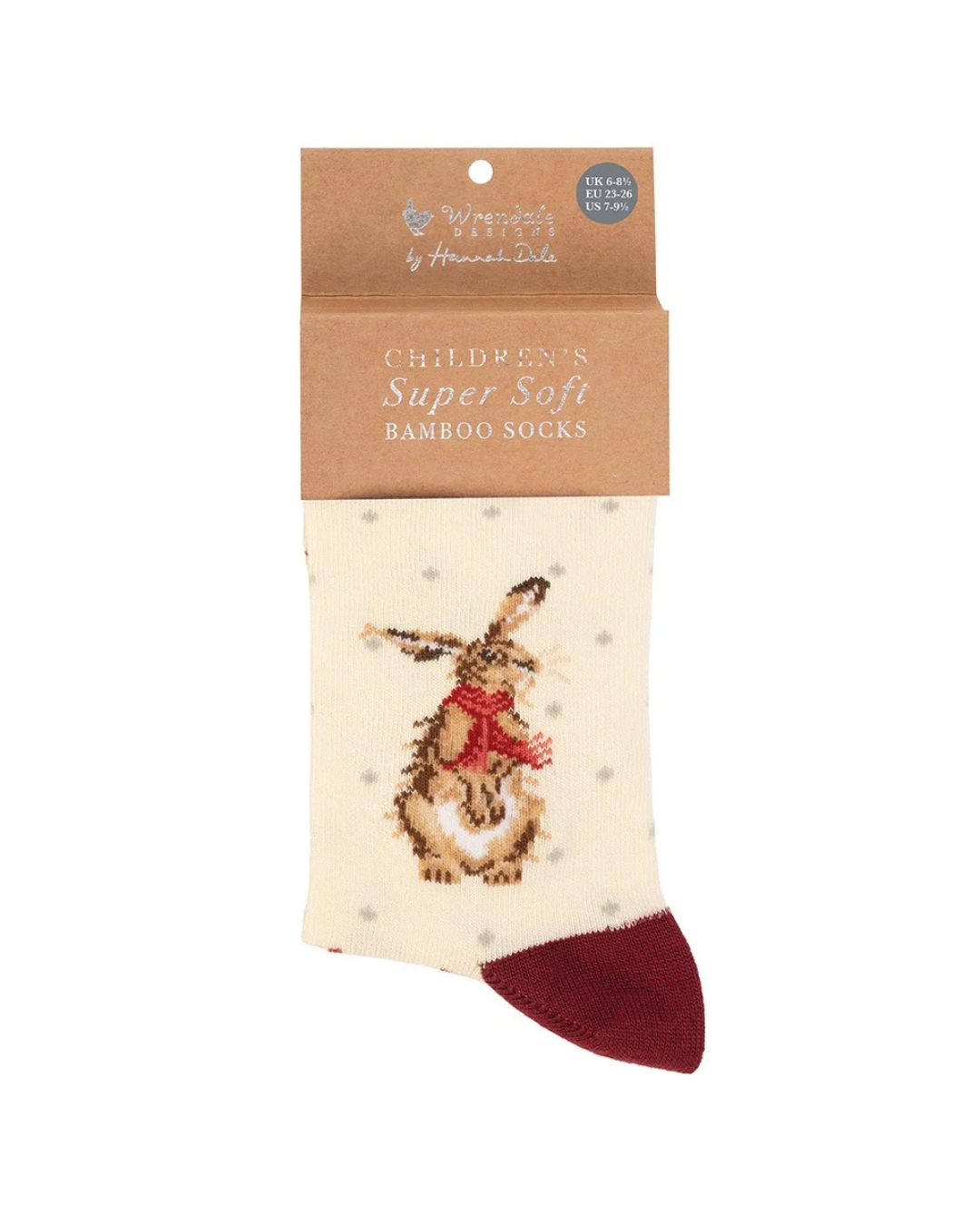 Weihnachtliche Hasen Familiensocken von Wrendale Designs