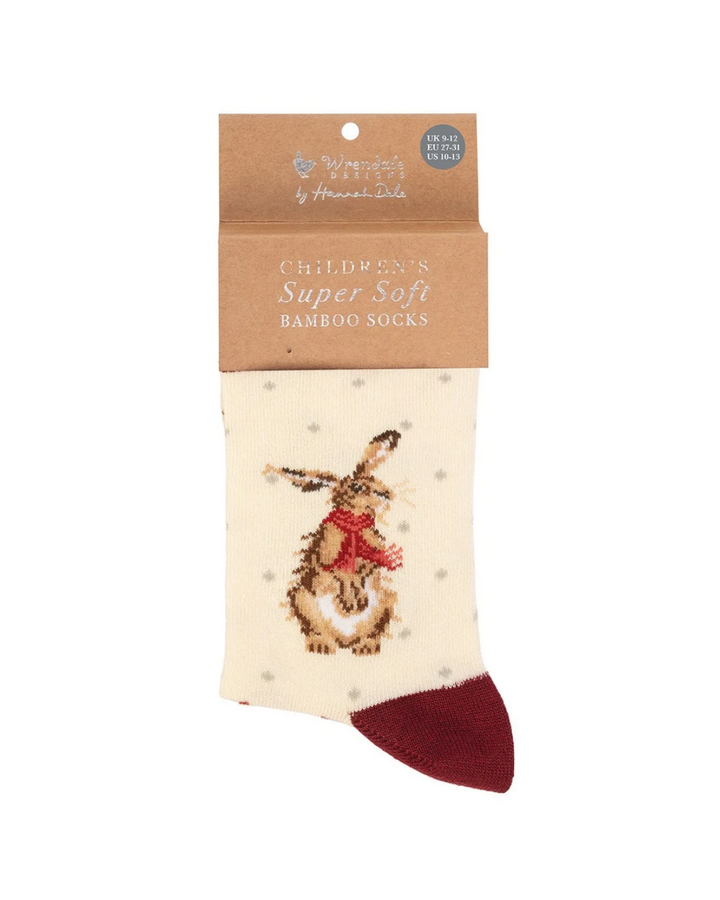 Weihnachtliche Hasen Familiensocken von Wrendale Designs