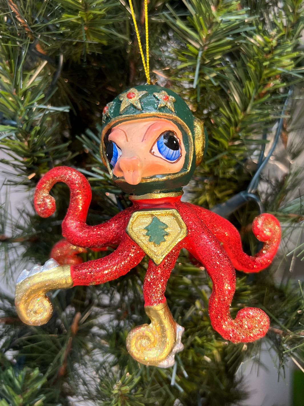 Weihnachtsbaumschmuck Mrs. Space Oktopus von Goodwill.