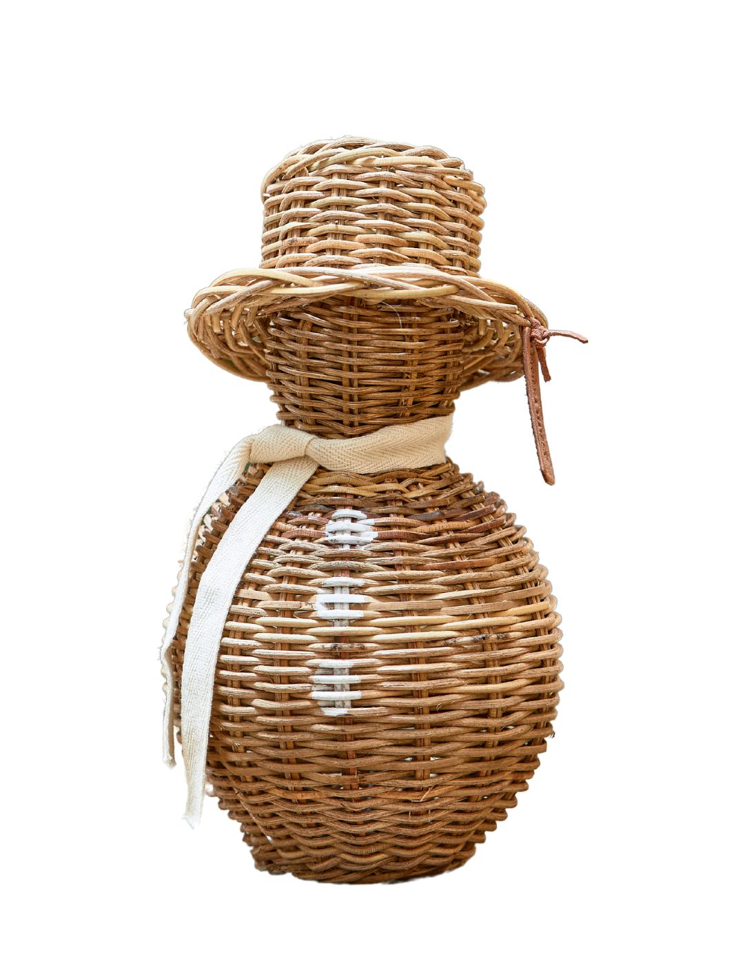 Weihnachtsdeko aus Rustic Rattan in Schneemann-Form von Rivièra Maison.