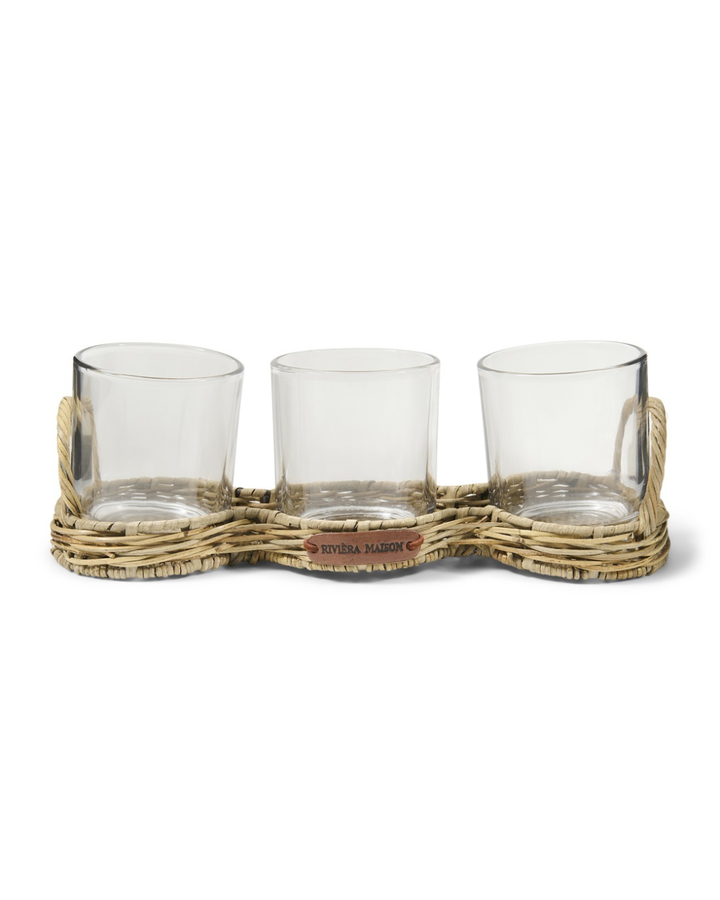 Rustic Rattan "Triple Votive" Windlicht von Riviera Maison