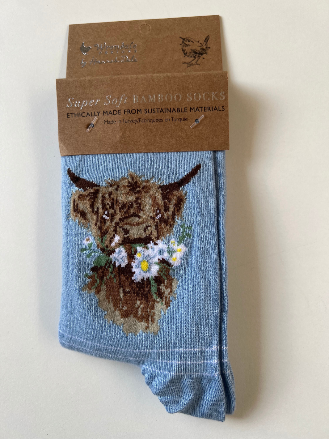 Socken Longhorn von Wrendale Designs