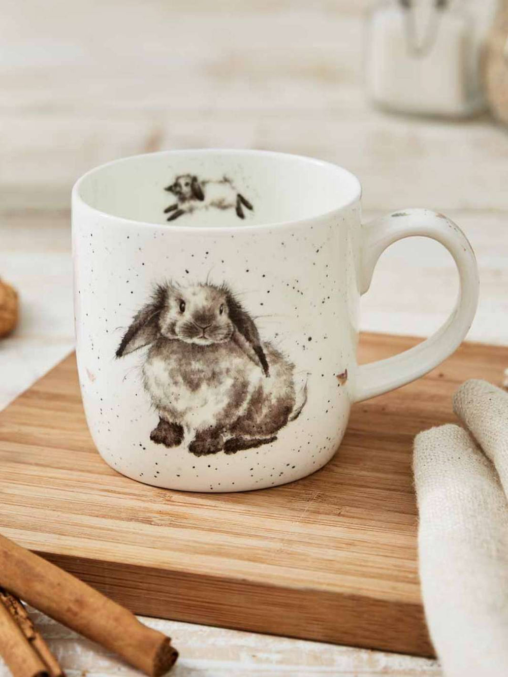 Wrendale Designs Tasse mit schönem Kaninchen Motiv.