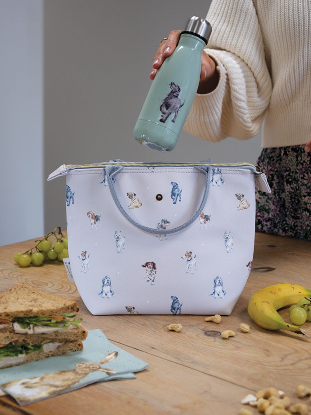 Wrendale Designs isolierte Tasche für Wertsachen und Essen mit Hunde-Motiv