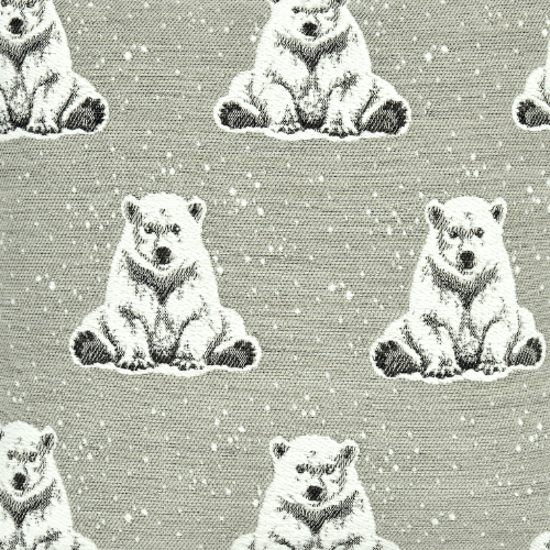Boreas Kissenbezug von Sander in Rock mit winterlichem Eisbär-Design.