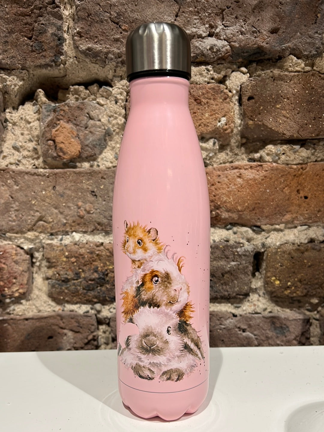 Thermoflasche von Wrendale Designs mit Hamster, Meerschweinchen und Kaninchen 