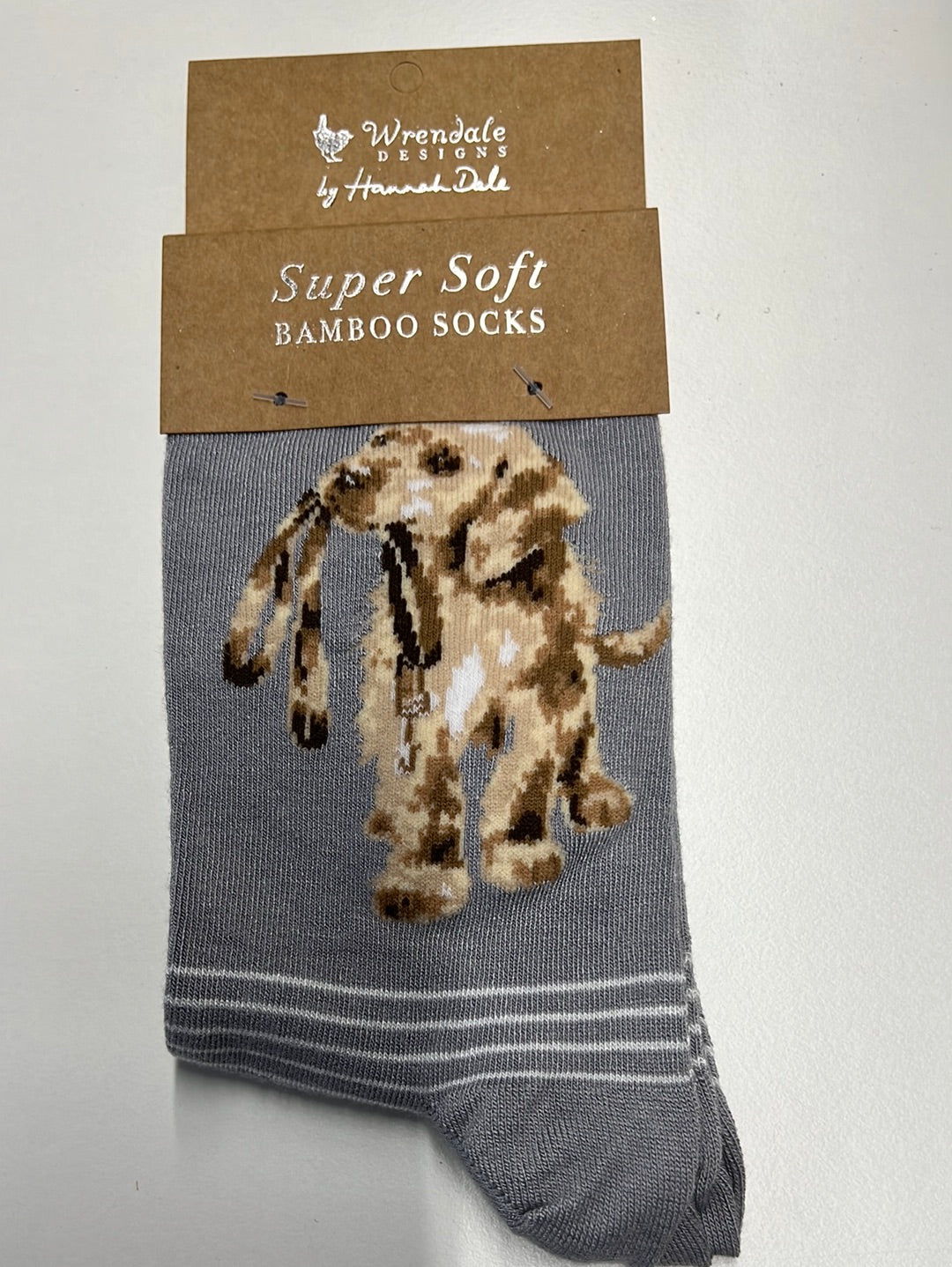 Socken mit Hundemotiv grau von Wrendale Designs 